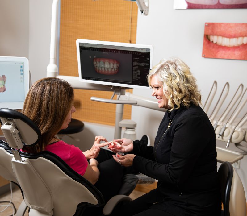 Dr Amanda Seay with smile makeover patient at Expertise Dental in Mount Pleasant